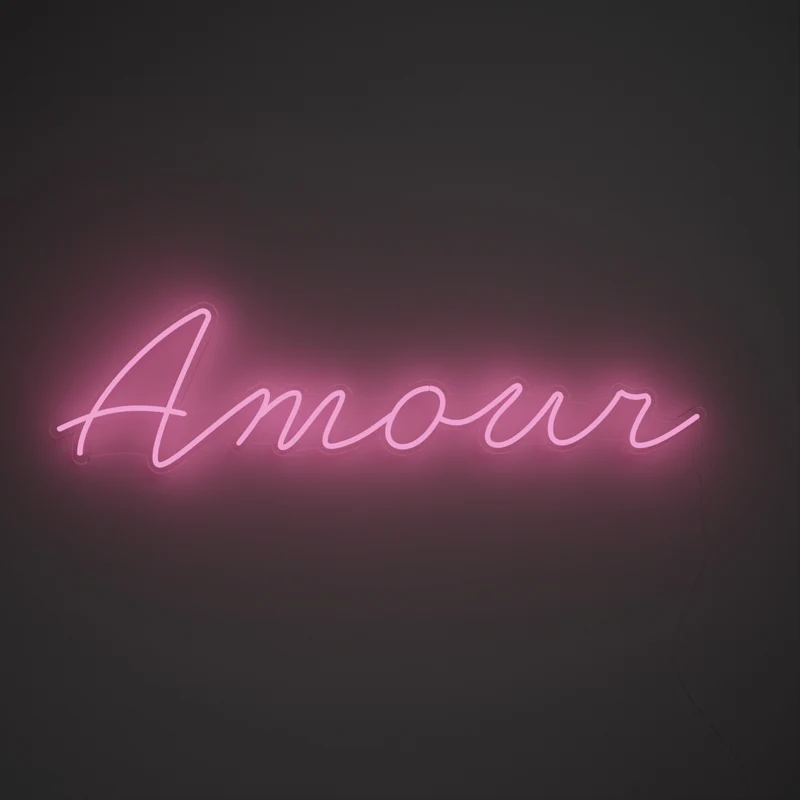 Amour Cursive, signe en néon LED