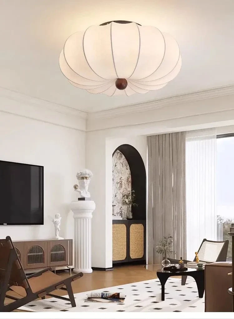 Plafonnier Blanc Nordique pour Salon