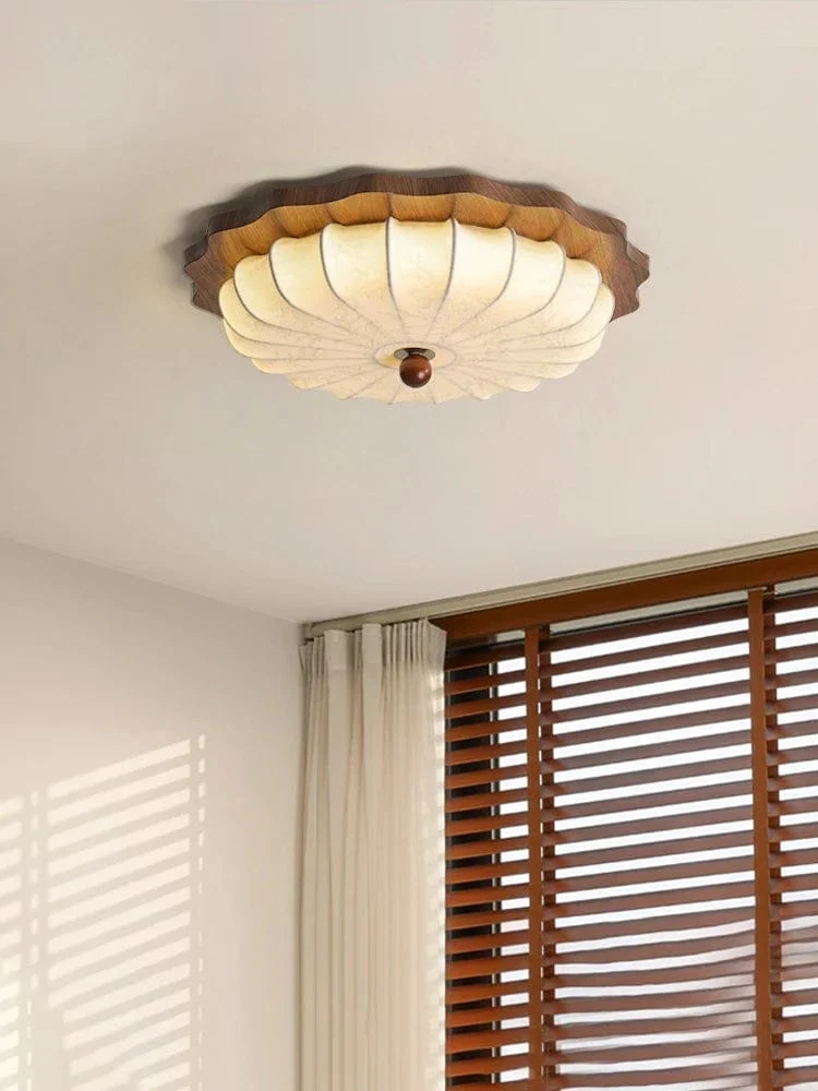 Plafonnier en Bois Rétro Japonais