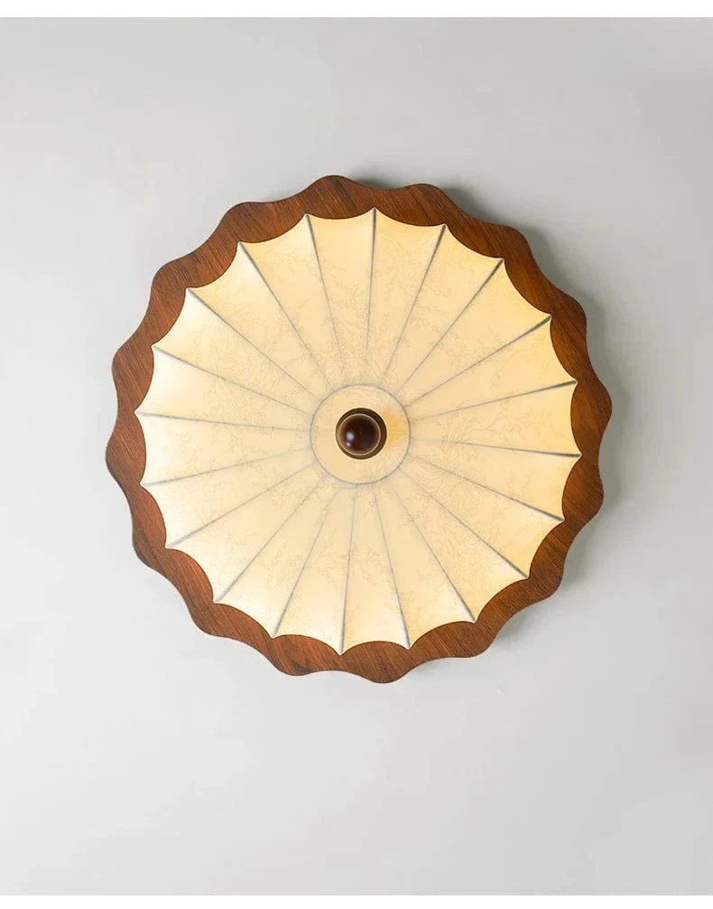 Plafonnier en Bois Rétro Japonais