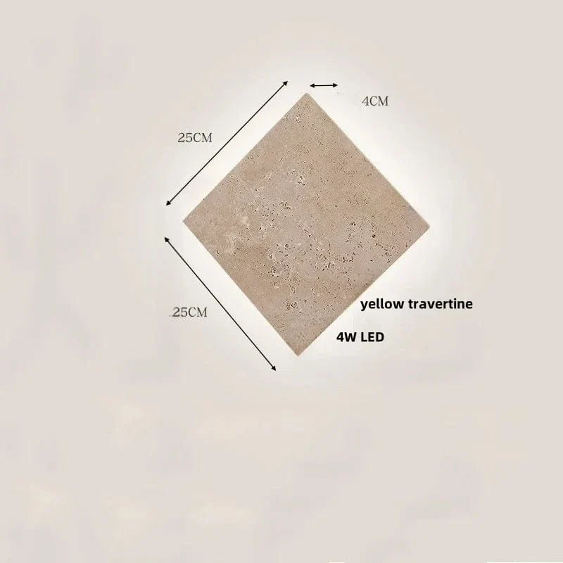 Applique Murale en Pierre Terrazzo IWHD – Lampe LED pour Salle de Bain, Chambre, Couloir et Extérieur