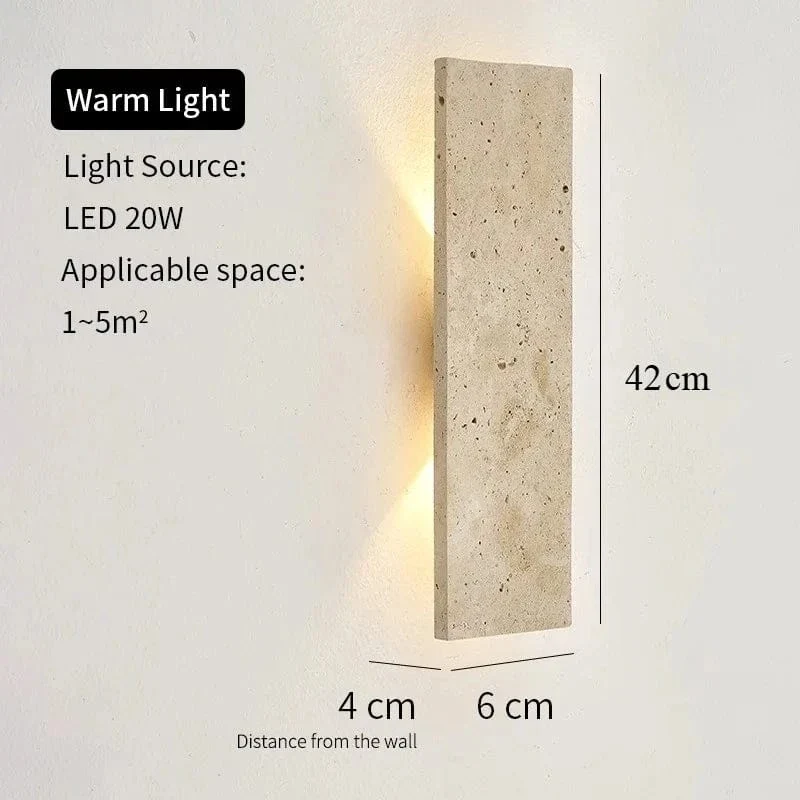 Lampe Murale Étanche Extérieure – Lampe Murale LED en Pierre Naturelle pour Chambre & Extérieur