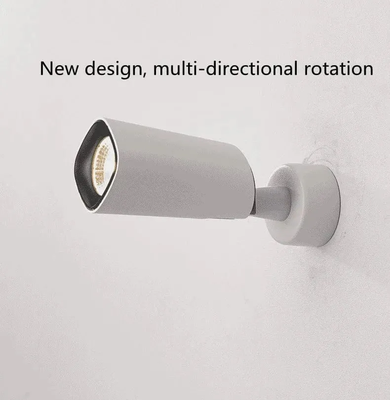 Mounted Adjustable Rotating Led Lamp Wall Lights Spotlight Track Decor Outdoor Light Decorative Luminaires Black White Folding