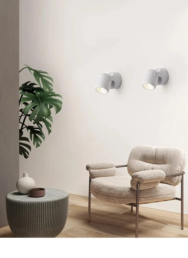 Mounted Adjustable Rotating Led Lamp Wall Lights Spotlight Track Decor Outdoor Light Decorative Luminaires Black White Folding