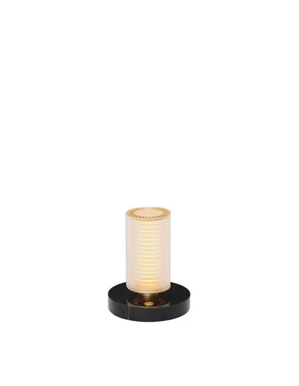 DCWéditions La Lampe Frechin Portable Bordlampe Ø13×16,6 - Golden/Black