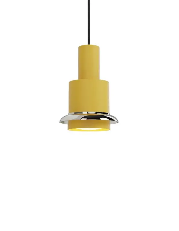 DCWéditions Chaumont Pendel Ø19×H28 - Yellow/Nickel