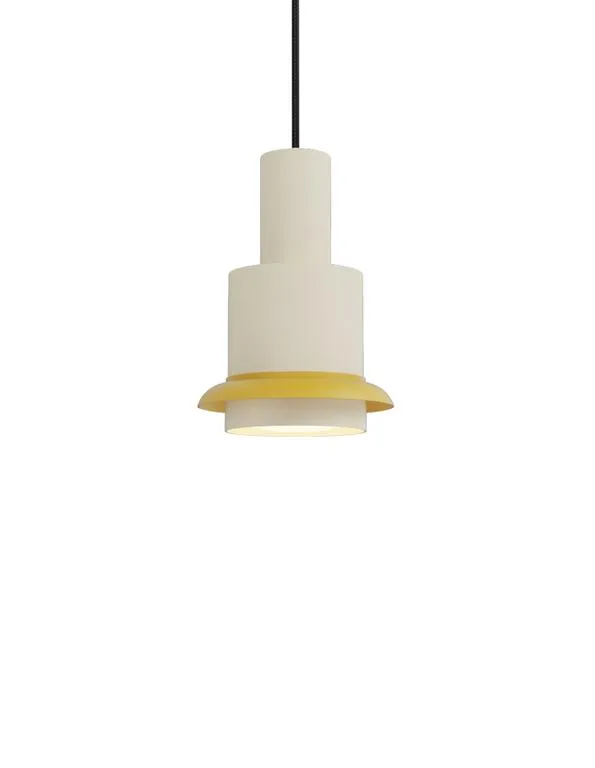 DCWéditions Chaumont Pendel Ø19×H28 - White/Yellow