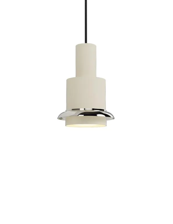 DCWéditions Chaumont Pendel Ø19×H28 - White/Nickel