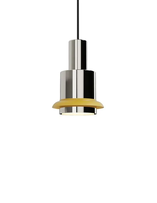 DCWéditions Chaumont Pendel Ø19×H28 - Nickel/Yellow