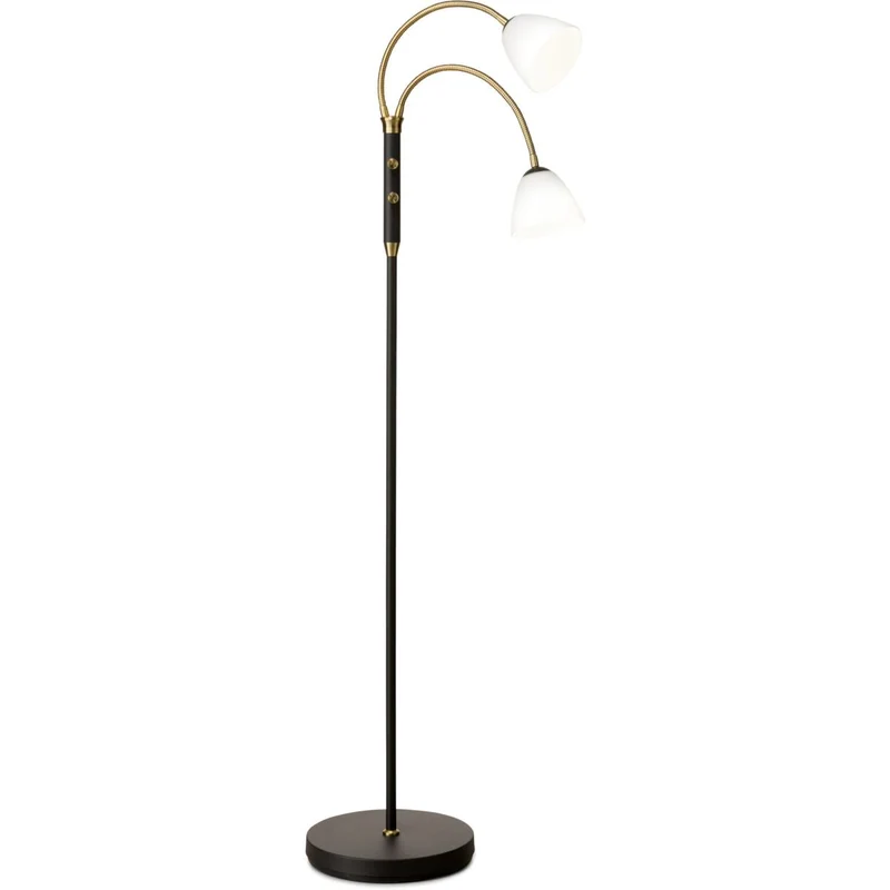 LUCID LED GULVLAMPE 2 ARM OPAL ANTIQUE
