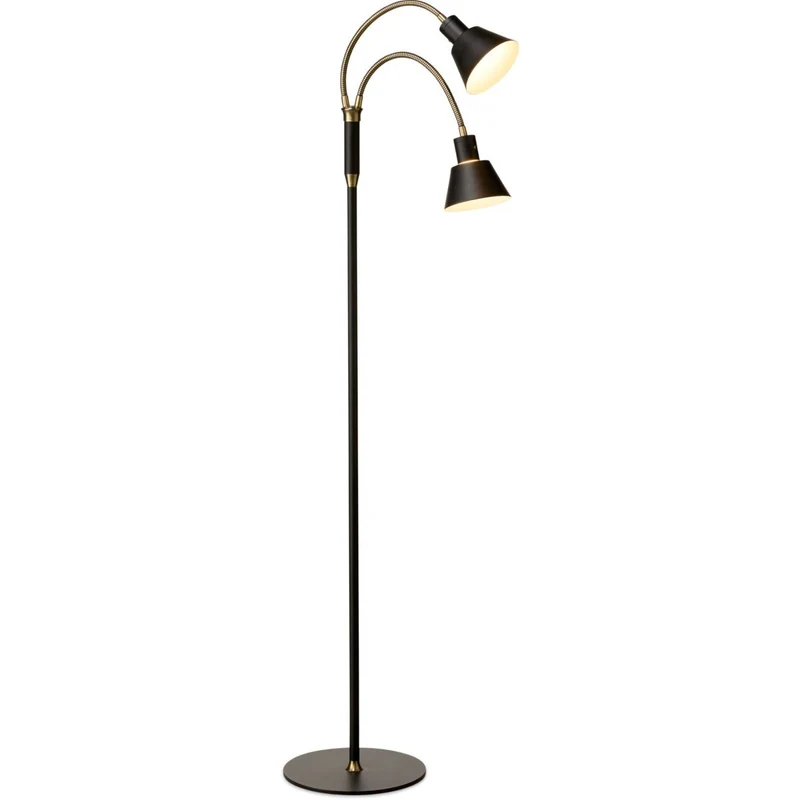 SPACE LED GULVLAMPE 2 ARM SORT/ANTIQUE