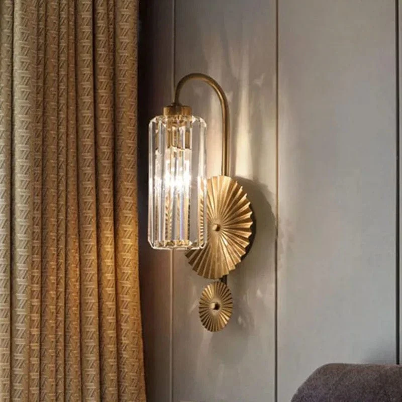 Luxury Postmodern Simple Crystal Wall Lamp Bedroom Background Decoration LED Indoor Lighting Fixtures Living Room