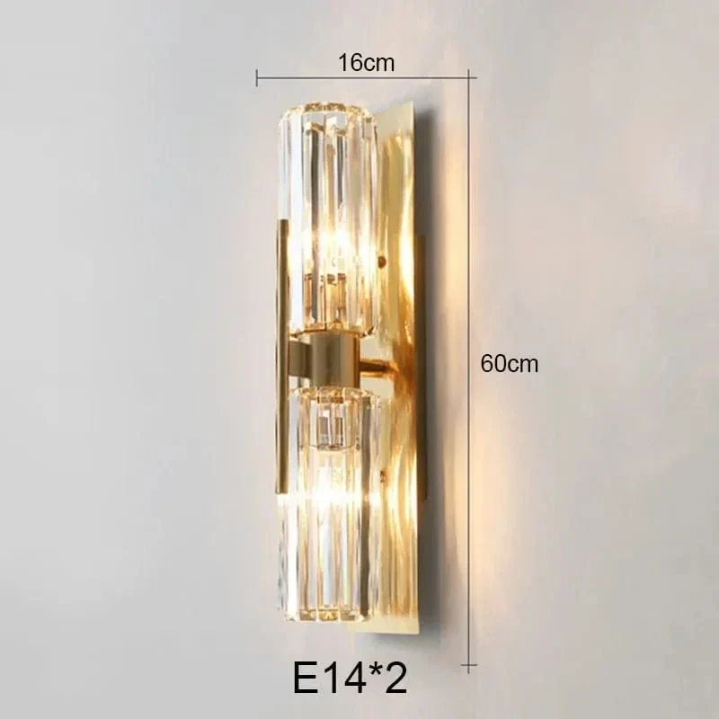 Luxury Postmodern Simple Crystal Wall Lamp Bedroom Background Decoration LED Indoor Lighting Fixtures Living Room