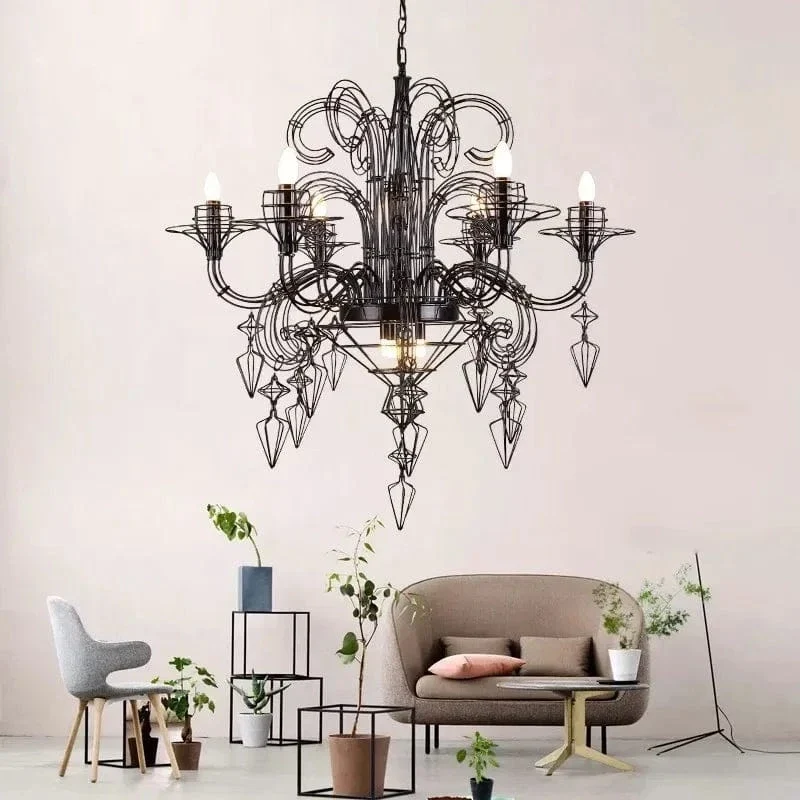 Chandelier Baroque en Fer