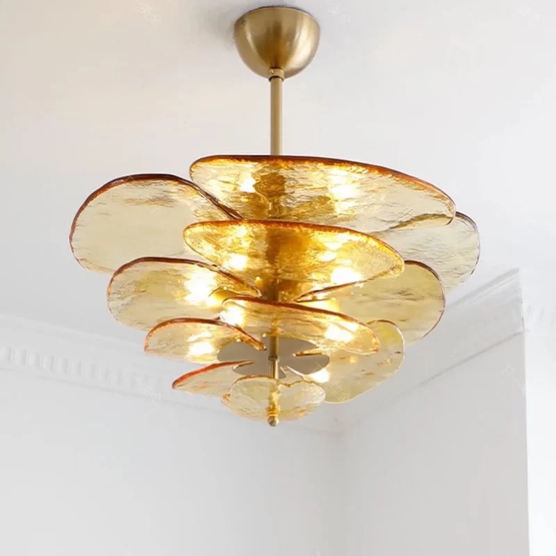Plafonnier Moderne pour Salon en Verre