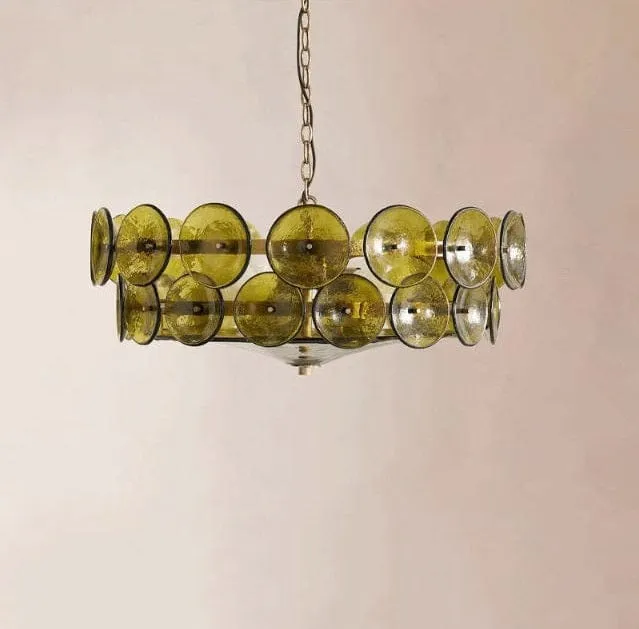Lustre en Verre Ambre