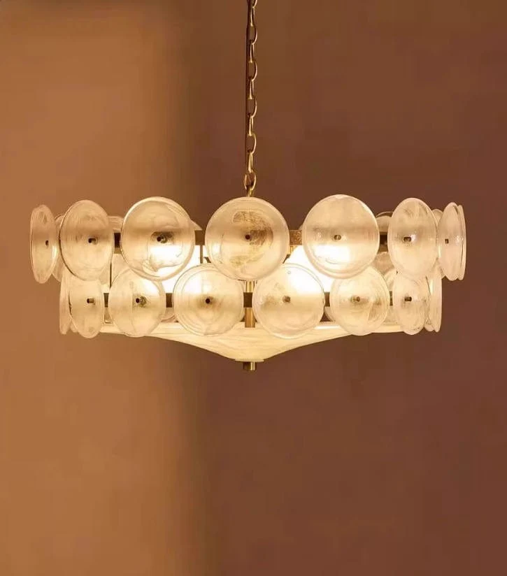 Lustre en Verre Ambre