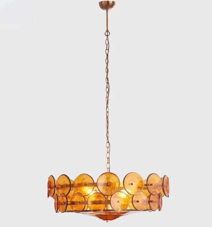 Lustre en Verre Ambre