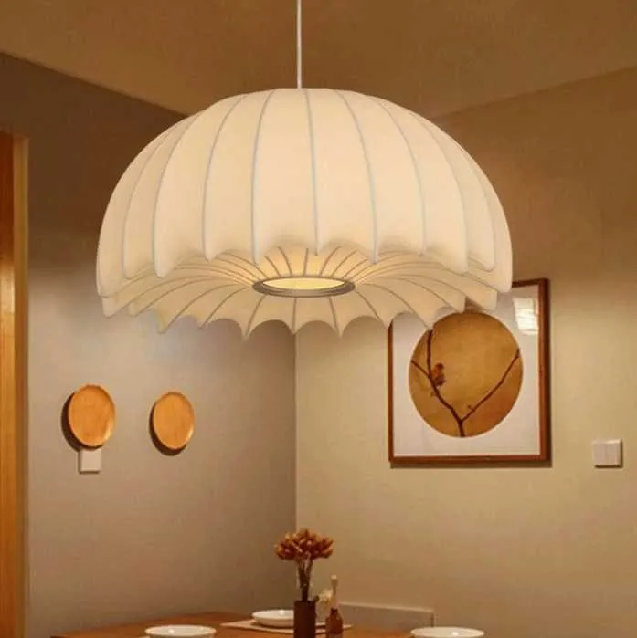 Suspension Soie Blanche