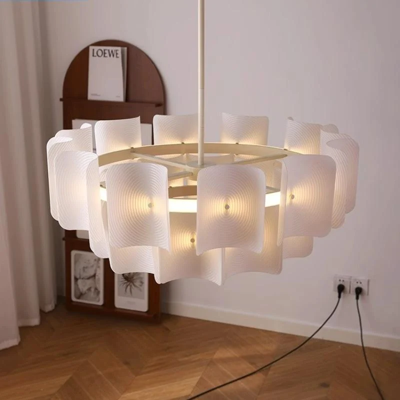 Lustre Pendant de Cuisine en Acrylique Blanc