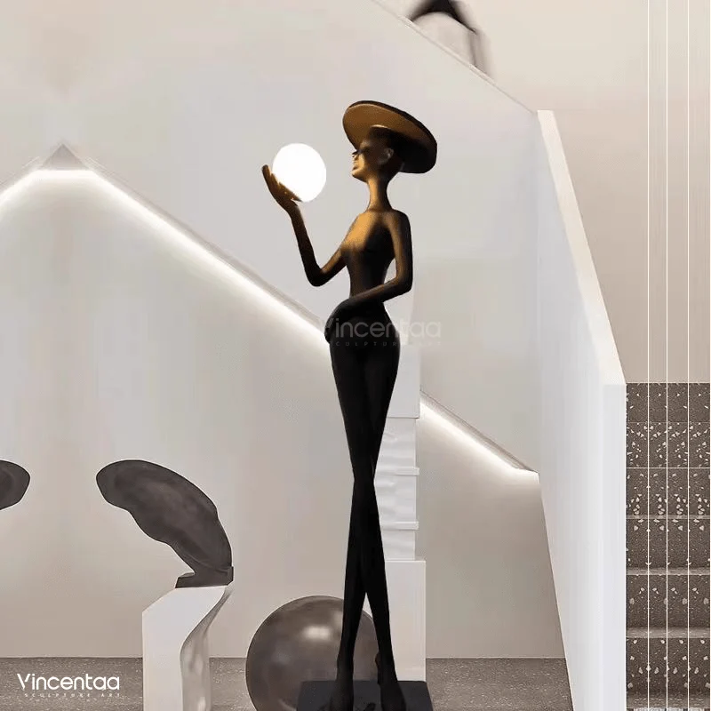 Luminaire Decoratif Sculpture Femme