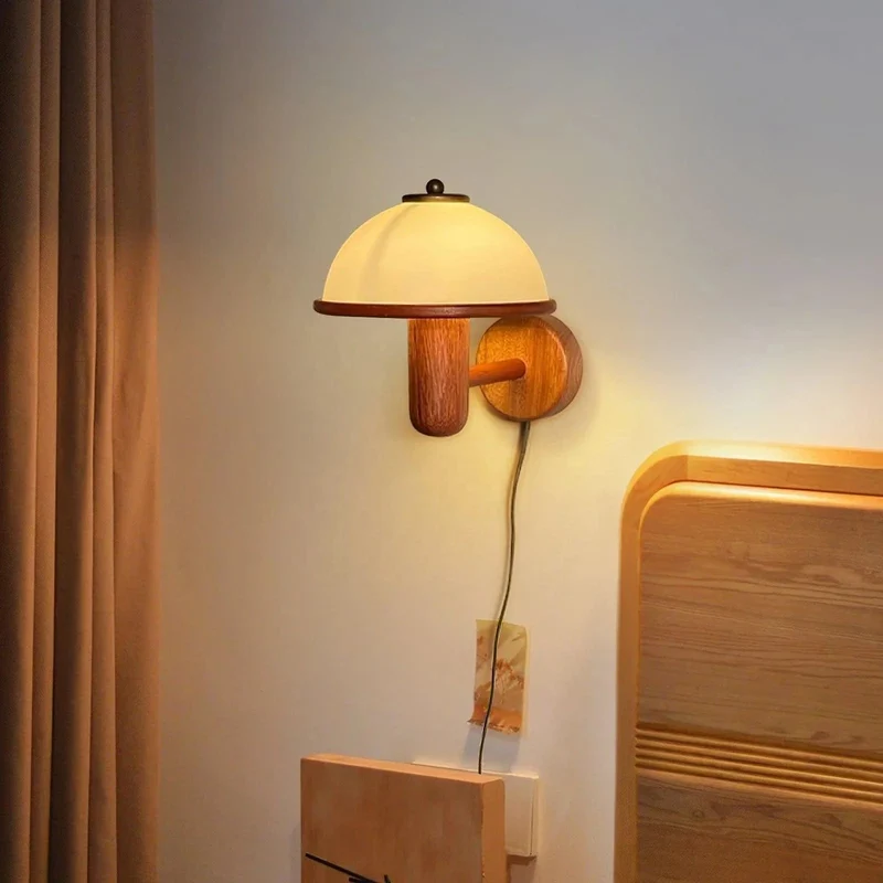 Lampe Murale de Chevet en Bois