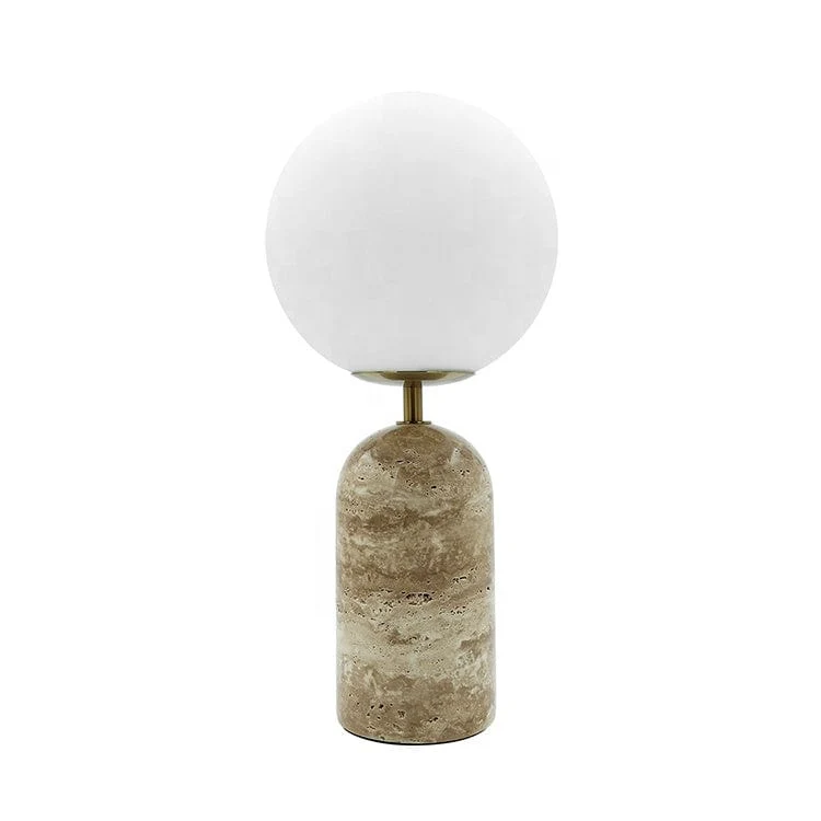 Lampe de table en travertin