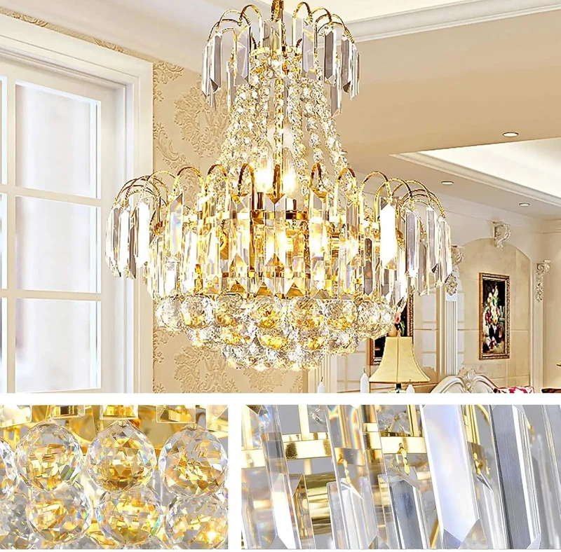 Lustre Luxe Chic en Cristaux