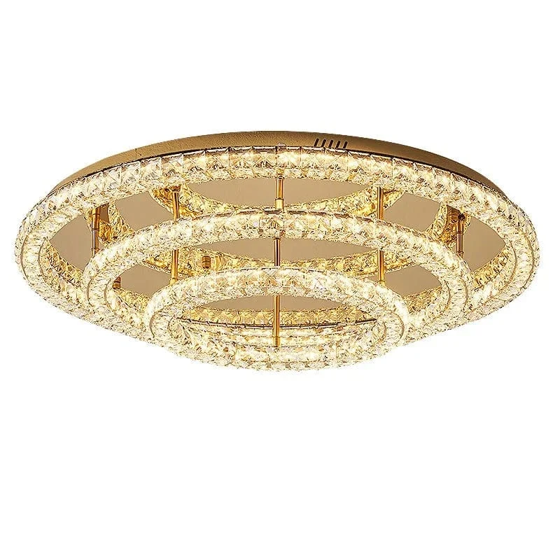 Plafonnier Cristal Lumiere Doree