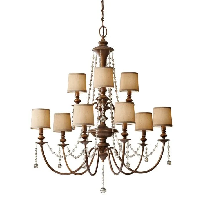 Grand Lustre Bronze Ancien