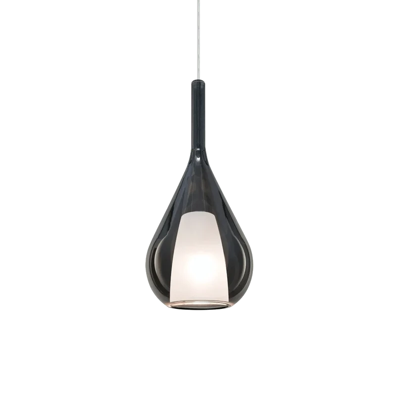 Suspension Verre Noir Poire