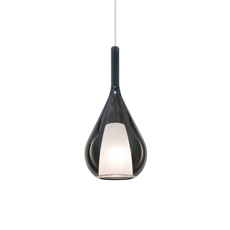 Suspension Verre Noir Poire