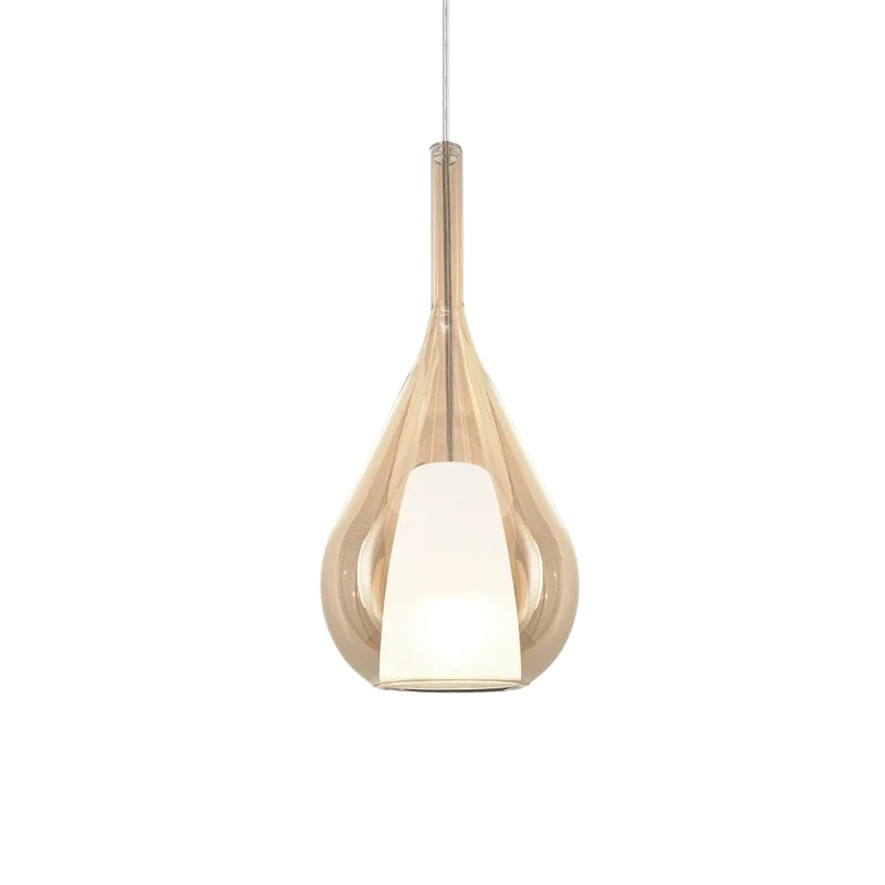 Suspension Verre Ambre Poire