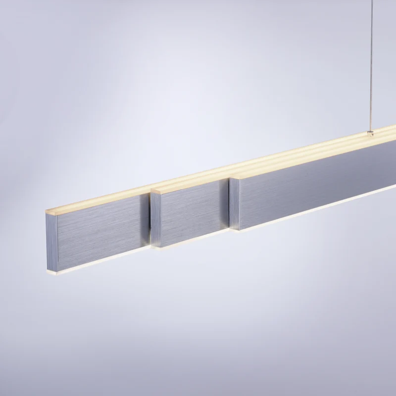 PURE LUME LANGBORDSPENDEL MED UDTRÆK BØRSTET ALUMINIUM LED LYS OP/NED