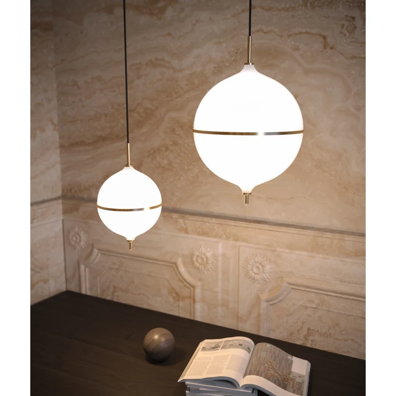 ETERNAL MOONLIGHT PENDEL Ø32 LARGE MED SORT STOFLEDNING