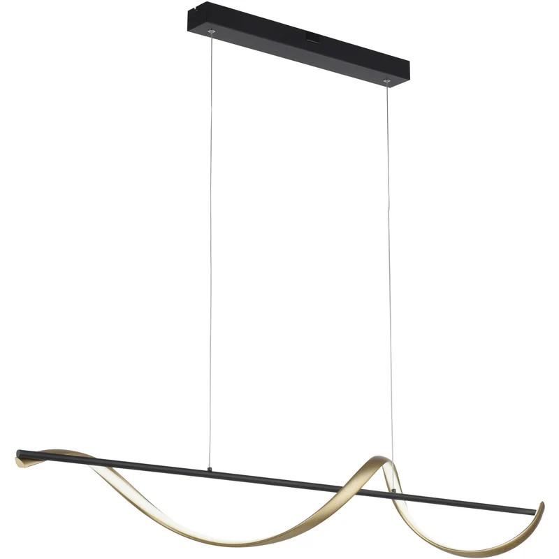 Q-SWING LANGBORDSPENDEL MAT MESSING/SORT LED