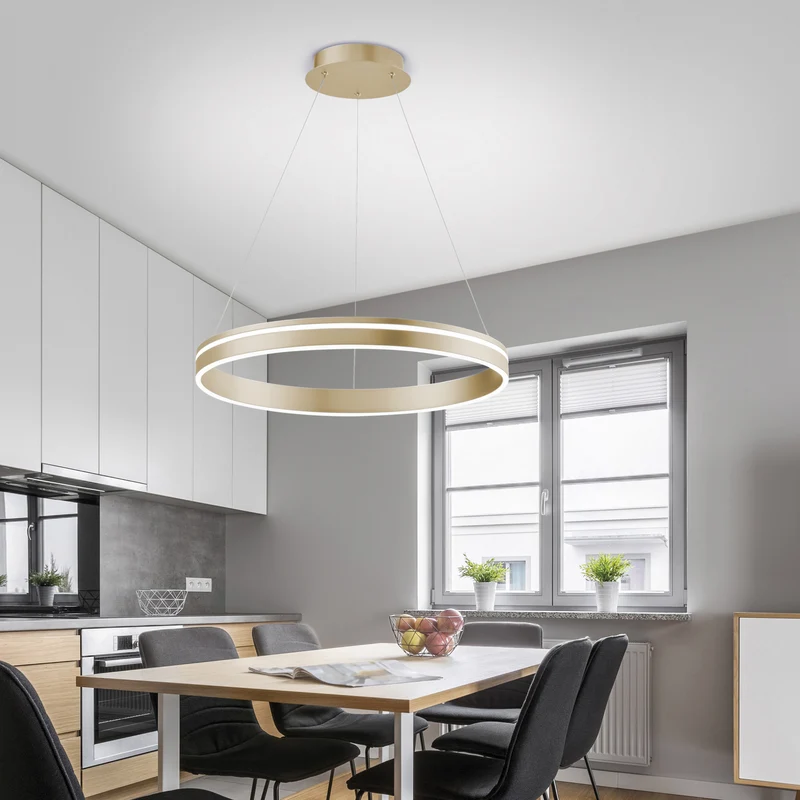 Q-VITO RUND PENDEL Ø60 MAT MESSING LED