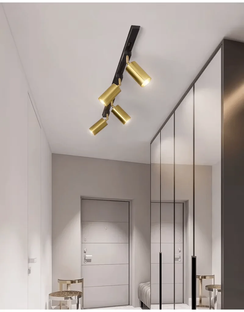 Luminaire Spot Noir et Doré