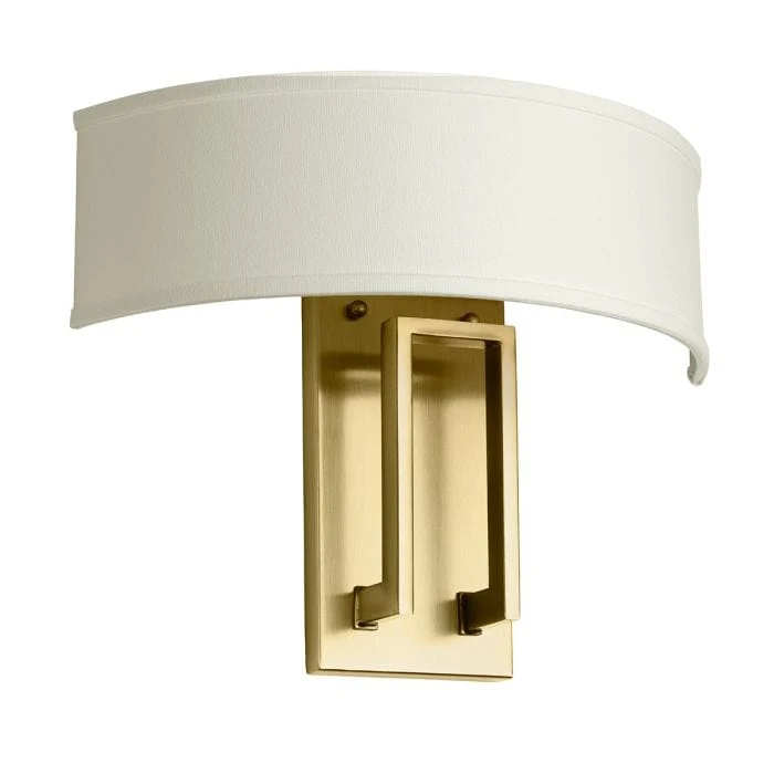 Lampe Murale Dorée Abat Jour Blanc