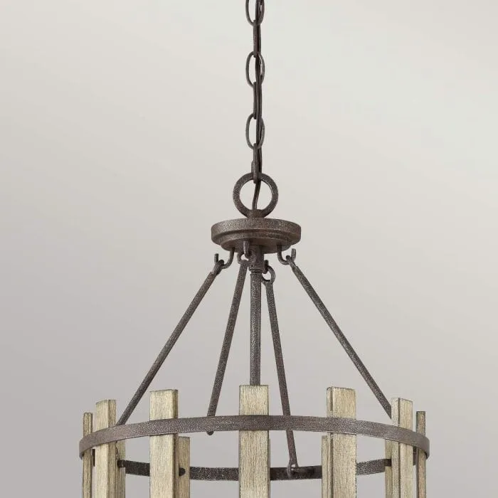 Luminaire Suspension Rustique en Bois