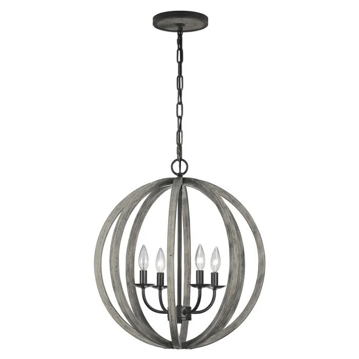 Suspension Luminaire Bois Gris