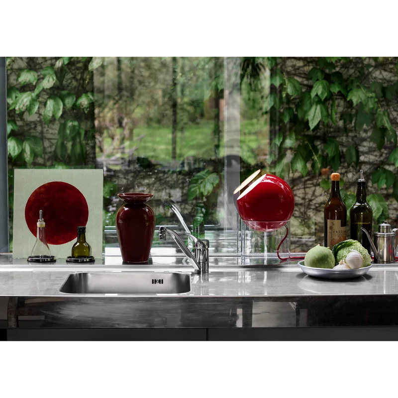TOPAN VP13 - BORDLAMPE - AKRYL BASE OG VERMILION RED