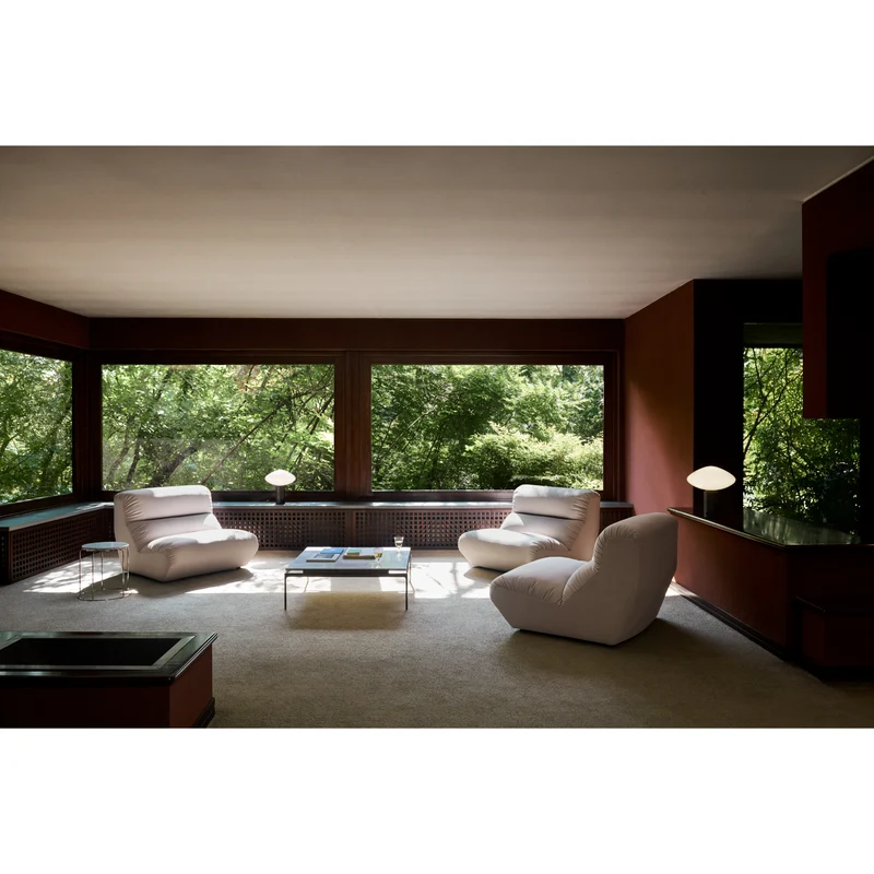 MIST AP17 - BORDLAMPE - GLAS GRIGIO CALDO BASE