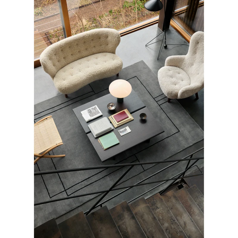 MIST AP17 - BORDLAMPE - GLAS GRIGIO CALDO BASE