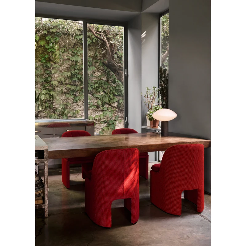 MIST AP17 - BORDLAMPE - GLAS GRIGIO CALDO BASE