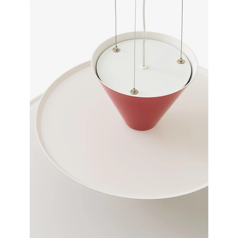 GIO LN15 - PENDEL Ø92 - VERMILION RED, DARK BURGUNDY OG ECRU WHITE