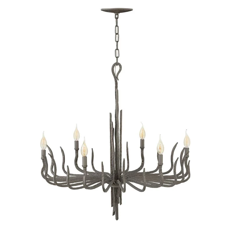 Lustre Spyre 6 lumières - Bronze métallique mat