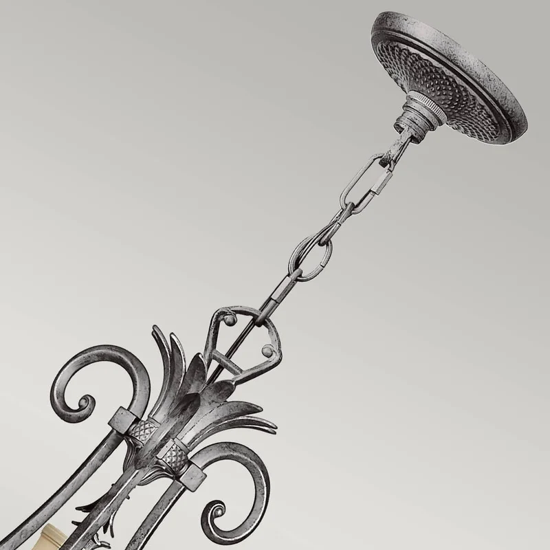 Lustre métal argenté