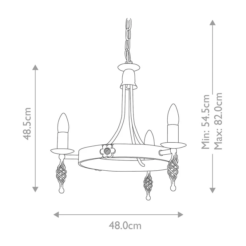 Lustre noir Belfry 3 lumières