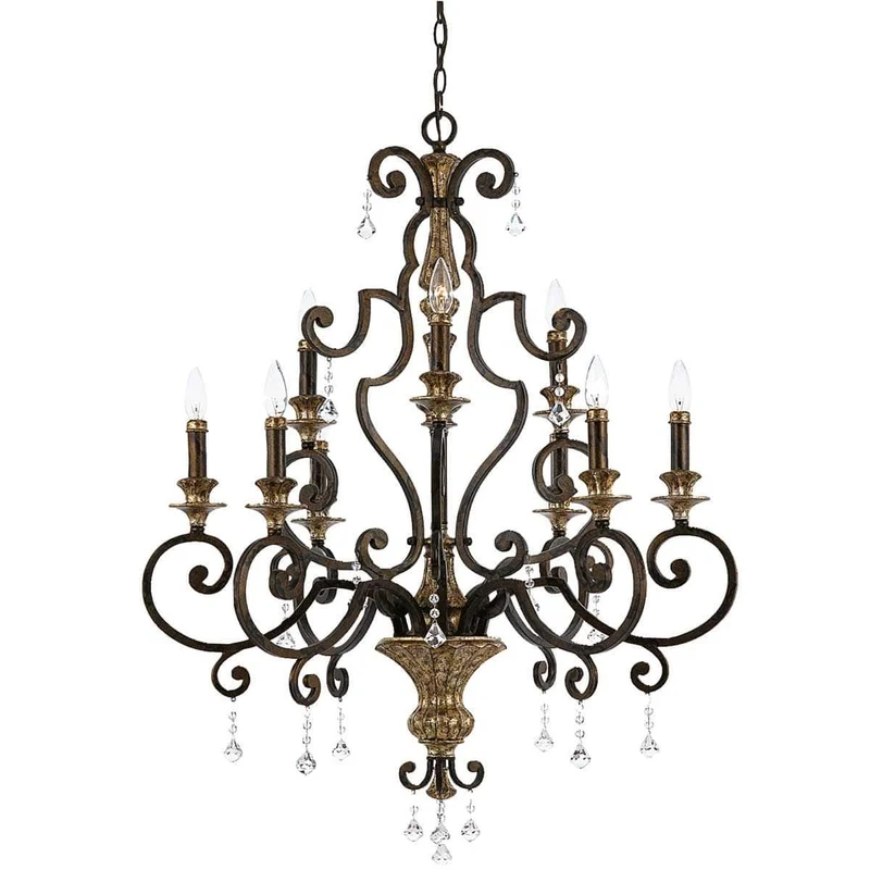 Lustre Chandelier Baroque Bronze